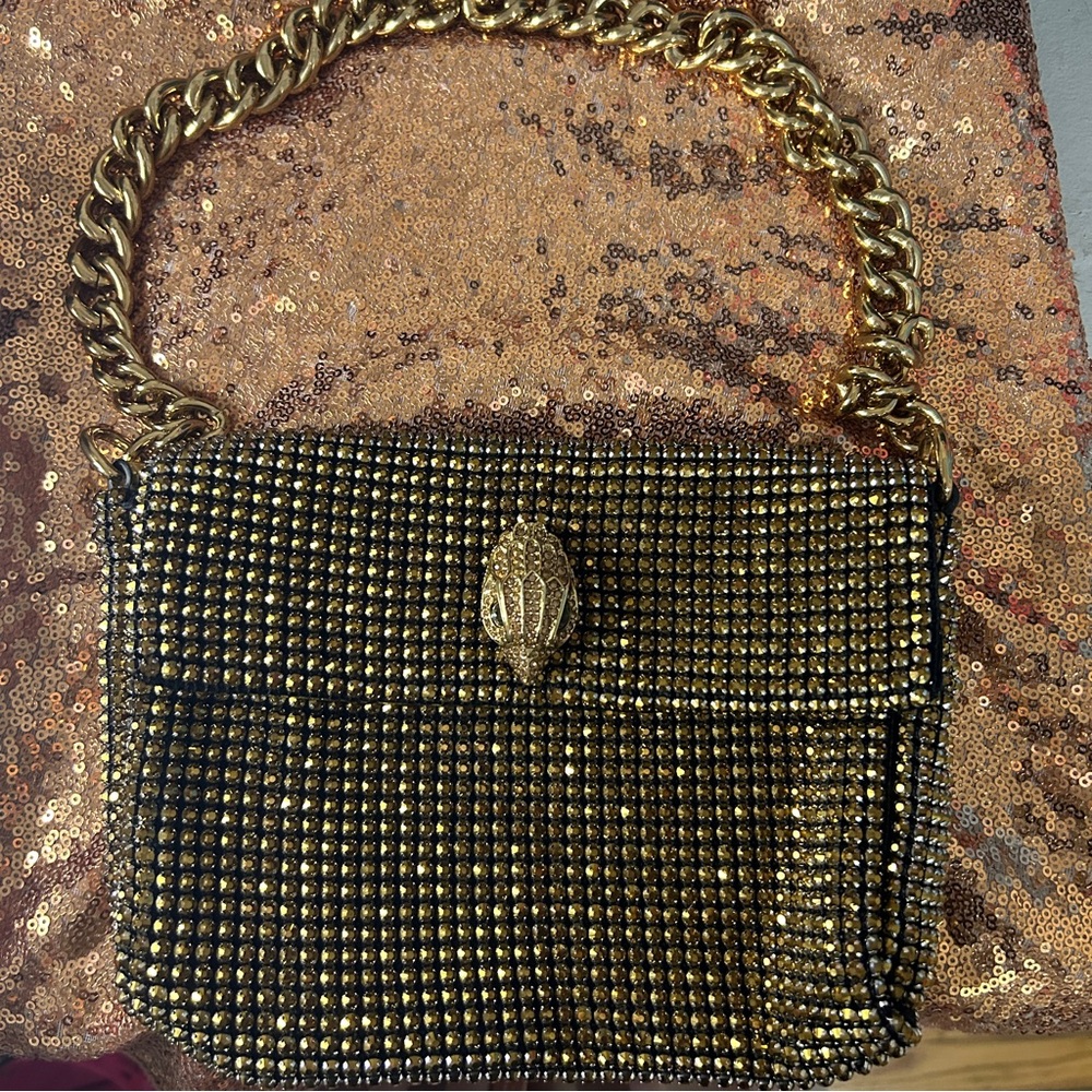Gold Kurt Geiger SM Party Shoulder Bag